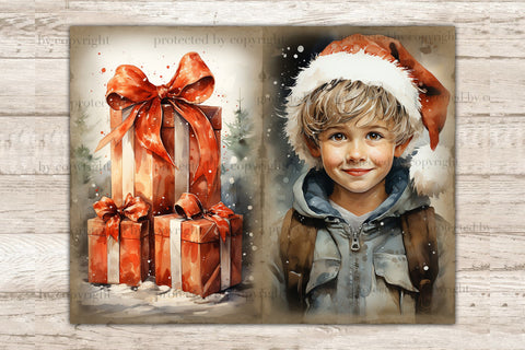 Christmas Junk Journal Page | Xmas Scrapbook Paper SVG GlamArtZhanna 