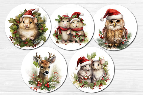 Christmas Keychain Bundle Keychain PNG Sublimation Bundle Christmas Cute Animal PNG Sublimation Createya Design 
