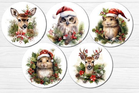 Christmas Keychain Bundle Keychain PNG Sublimation Bundle Christmas Cute Animal PNG Sublimation Createya Design 