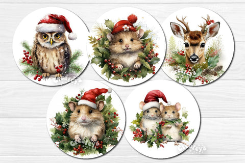 Christmas Keychain Bundle Keychain PNG Sublimation Bundle Christmas Cute Animal PNG Sublimation Createya Design 