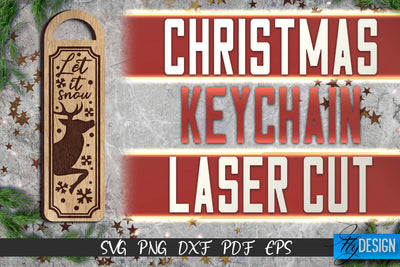 Christmas Keychain Laser Cut SVG | Christmas Keychain SVG Design | CNC Files SVG Fly Design 