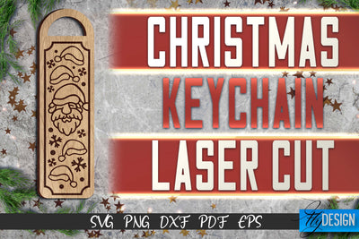 Christmas Keychain Laser Cut SVG | Christmas Keychain SVG Design | CNC Files SVG Fly Design 