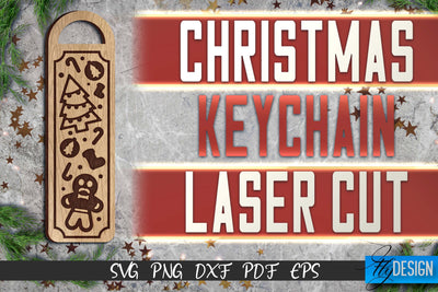 Christmas Keychain Laser Cut SVG | Christmas Keychain SVG Design | CNC Files SVG Fly Design 