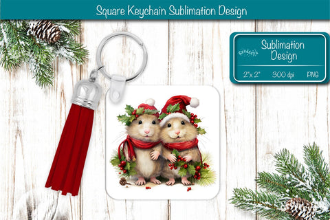 Christmas Keychain PNG Sublimation Christmas Cute Animal PNG Sublimation Createya Design 