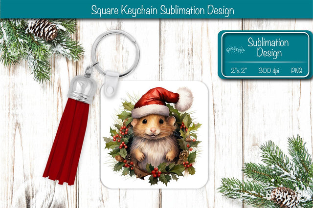 Christmas Keychain PNG Sublimation Christmas Cute Animal PNG Sublimation Createya Design 