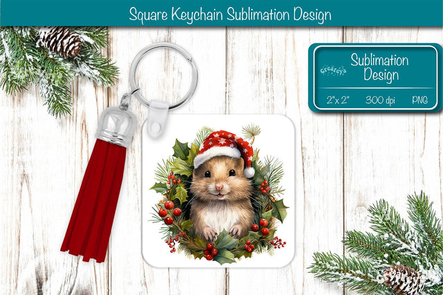 Christmas Keychain PNG Sublimation Christmas Cute Animal PNG Sublimation Createya Design 