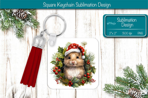 Christmas Keychain PNG Sublimation Christmas Cute Animal PNG Sublimation Createya Design 