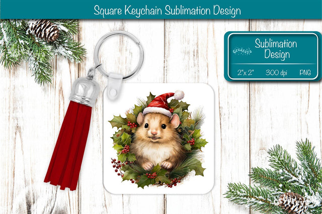 Christmas Keychain PNG Sublimation Christmas Cute Animal PNG Sublimation Createya Design 