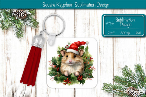 Christmas Keychain PNG Sublimation Christmas Cute Animal PNG Sublimation Createya Design 