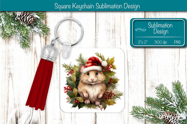 Christmas Keychain PNG Sublimation Christmas Cute Animal PNG Sublimation Createya Design 