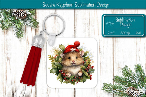 Christmas Keychain PNG Sublimation Christmas Cute Animal PNG Sublimation Createya Design 