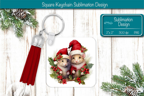 Christmas Keychain PNG Sublimation Christmas Cute Animal PNG Sublimation Createya Design 