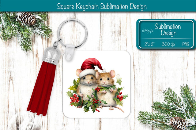 Christmas Keychain PNG Sublimation Christmas Cute Animal PNG Sublimation Createya Design 