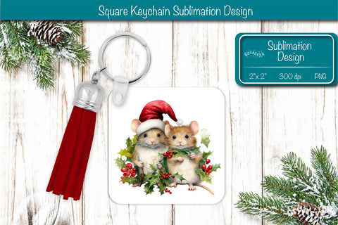Christmas Keychain PNG Sublimation Christmas Cute Animal PNG Sublimation Createya Design 
