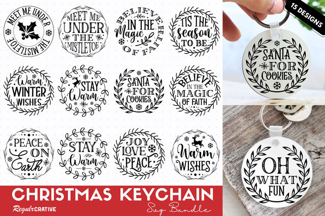 Christmas Keychain Quotes SVG Bundle SVG Regulrcrative 