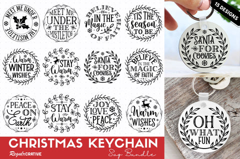 Christmas Keychain Quotes SVG Bundle SVG Regulrcrative 