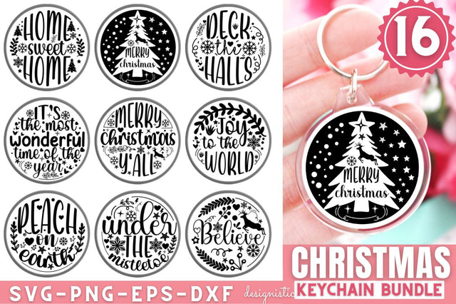 Christmas Keychain SVG Bundle, Keychain Christmas SVG Bundle SVG DESIGNISTIC 