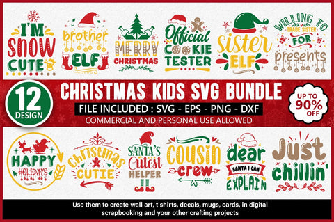 Christmas Kids SVG Bundle SVG Designangry 