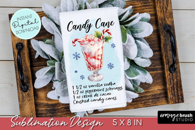 Christmas Kitchen Towel PNG, Dish Towel Sublimation Sublimation OrangeBrushStudio 