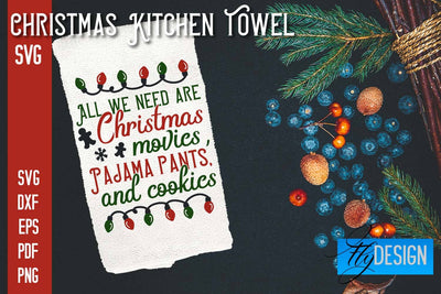 Christmas Kitchen Towel SVG | Kitchen Quotes Design | Home SVG SVG Fly Design 