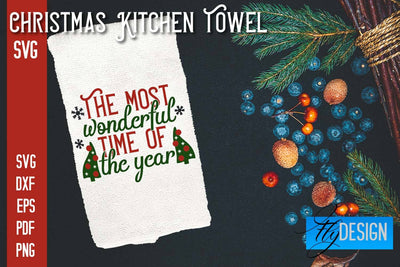 Christmas Kitchen Towel SVG | Kitchen Quotes Design | Home SVG SVG Fly Design 