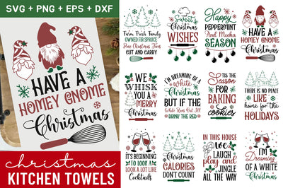 Christmas Kitchen towels Svg Bundle SVG Regulrcrative 