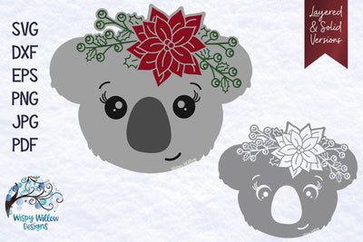 Christmas Koala SVG SVG Wispy Willow Designs 