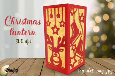 Christmas Lantern Paper Cut. 3D Lantern. Lantern 3D Papercut 3D Paper Evgenyia Guschina 