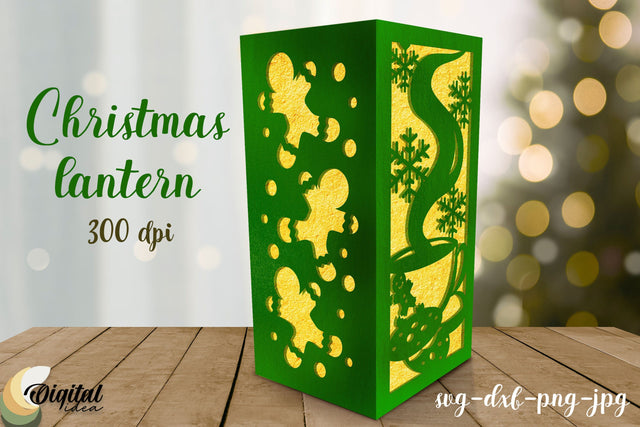 Christmas Lantern Paper Cut. 3D Lantern. Lantern 3D Papercut 3D Paper Evgenyia Guschina 