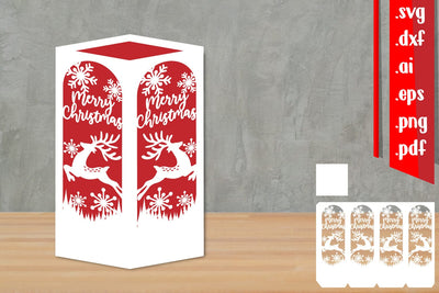 Christmas Lantern Papercut 3 3D Paper zafrans studio 