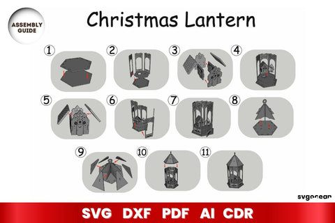 Christmas Lantern SVG Laser Cut | 3D Layered | Glowforge SVG SvgOcean 