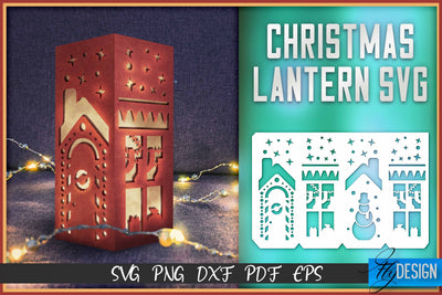 Christmas Lantern SVG | Paper Cut SVG | Christmas Design v.3 SVG Fly Design 