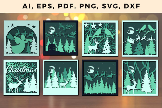 CHRISTMAS Lantern Template cut file, Multilayer Laser Cut Files, Mandala, SVG, 3D Designs, Mini Design Bundles SVG MD JOYNAL ABDIN 