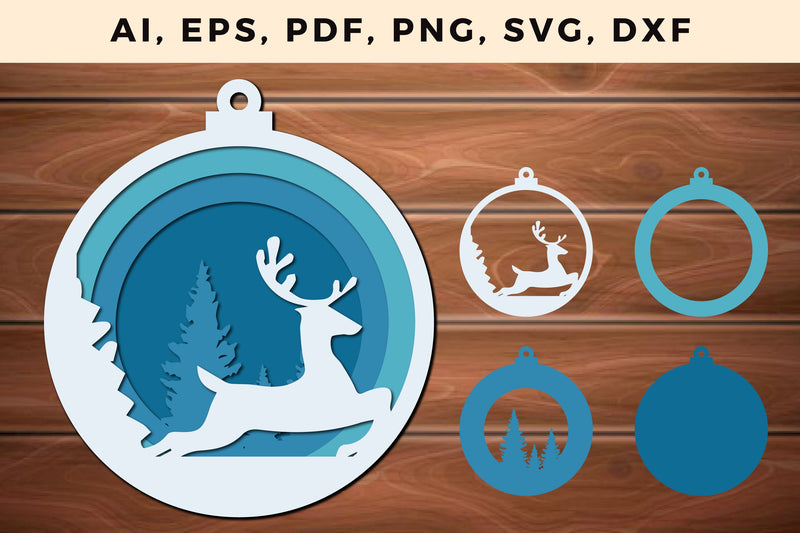 multi layer Christmas design 3d SVG file - So Fontsy