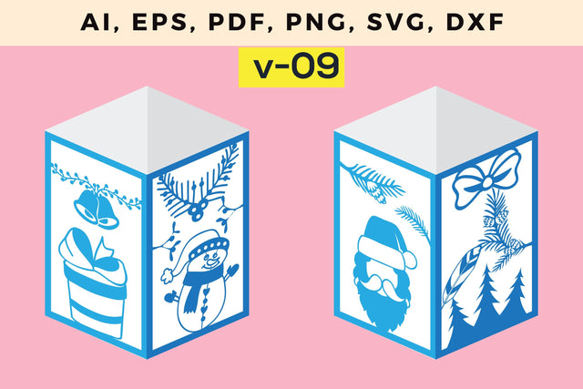 CHRISTMAS Lantern Template cut file, Multilayer Laser Cut Files, Mandala, SVG, 3D Designs, Mini Design Bundles SVG MD JOYNAL ABDIN 