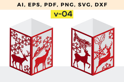 CHRISTMAS Lantern Template cut file, Multilayer Laser Cut Files, Mandala, SVG, 3D Designs, Mini Design Bundles SVG MD JOYNAL ABDIN 