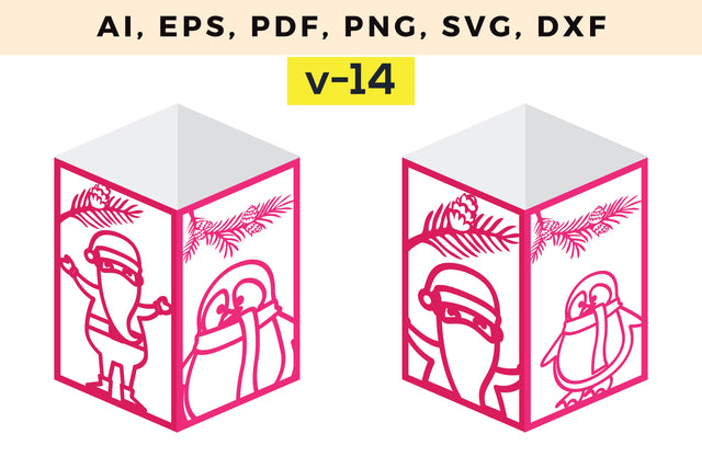 CHRISTMAS Lantern Template cut file, Multilayer Laser Cut Files, Mandala, SVG, 3D Designs, Mini Design Bundles SVG MD JOYNAL ABDIN 