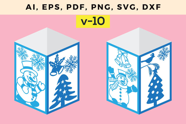 CHRISTMAS Lantern Template cut file, Multilayer Laser Cut Files, Mandala, SVG, 3D Designs, Mini Design Bundles SVG MD JOYNAL ABDIN 