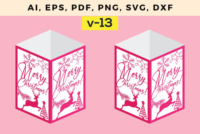 CHRISTMAS Lantern Template cut file, Multilayer Laser Cut Files, Mandala, SVG, 3D Designs, Mini Design Bundles SVG MD JOYNAL ABDIN 