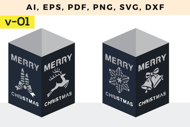 CHRISTMAS Lantern Template cut file SVG MD JOYNAL ABDIN 