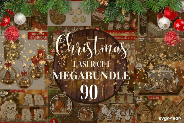 Christmas Laser Cut Bundle | Cut File | Glowforge SVG SvgOcean 