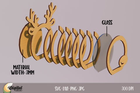 Christmas Laser Cut. Christmas Piggy Bank Laser Cut. 3D Money Box Laser Cut SVG Evgenyia Guschina 