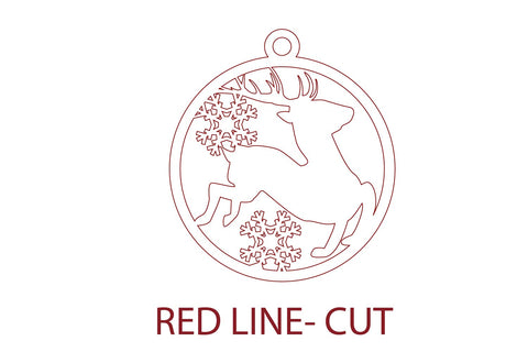 Christmas Laser cut file. Christmas Bauble SVG Laser Cut. SVG Samaha Design 