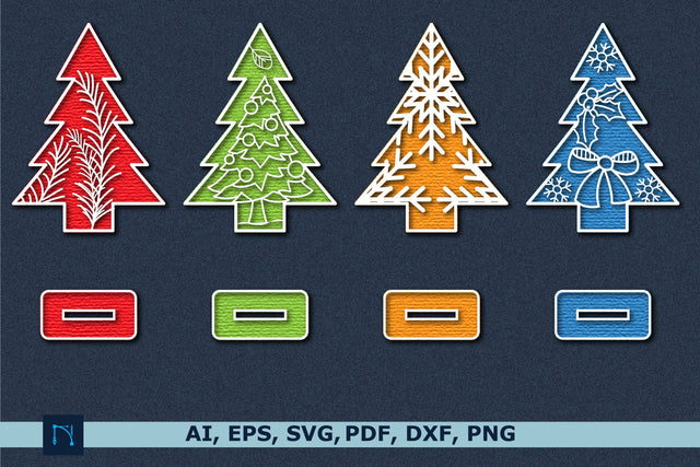 Christmas Laser-cut Tree stand SVG bundle SVG MD JOYNAL ABDIN 