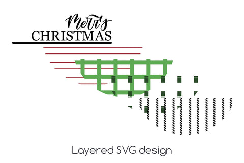 Christmas layered door hanger SVG, Christmas round sign SVG SVG CutePicturesStudio 