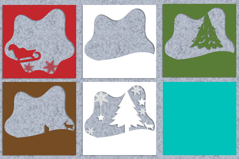 Christmas Layered Papercut 10 svg eps png ai pdf 3D Paper zafrans studio 