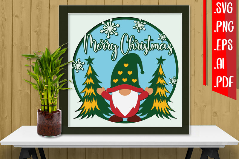 Christmas Layered Papercut 12 - svg eps png ai pdf 3D Paper zafrans studio 
