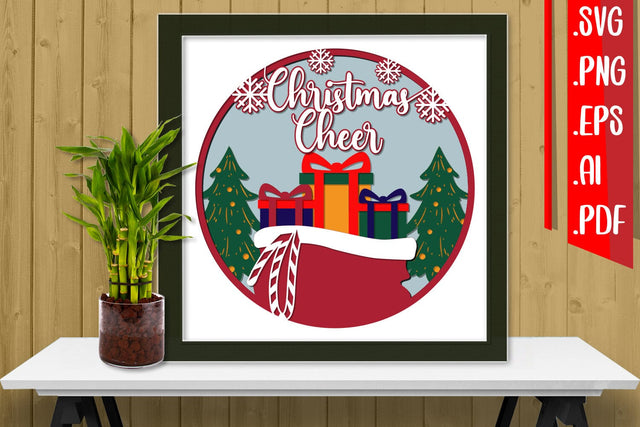 Christmas Layered Papercut 14 - svg eps png ai pdf 3D Paper zafrans studio 