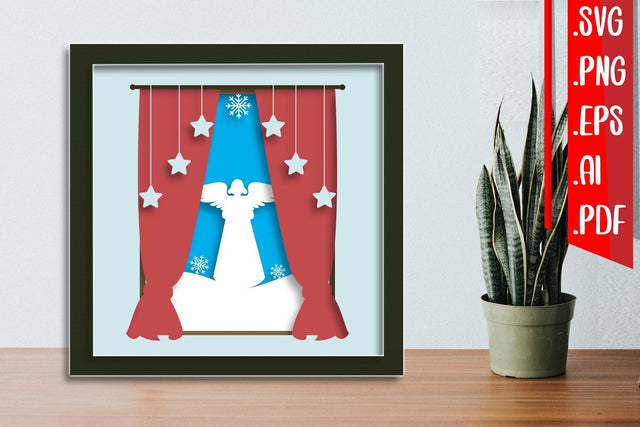 Christmas Layered Papercut 2 svg eps png ai pdf 3D Paper zafrans studio 