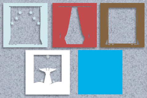 Christmas Layered Papercut 2 svg eps png ai pdf 3D Paper zafrans studio 